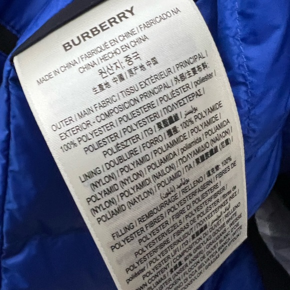 Burberry Caldbergh Oversized Hooded Poncho Blue Women’s M/L $1,890 - Picture 6 of 6